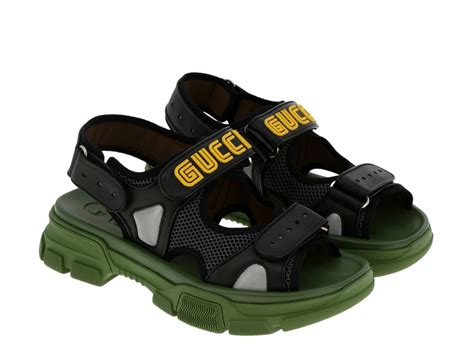 gucci sandal sega bl|Gucci Sandal SEGA Black Men's .